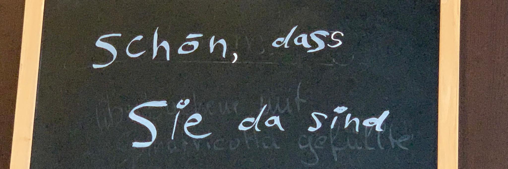 Schön, dass Sie da sind