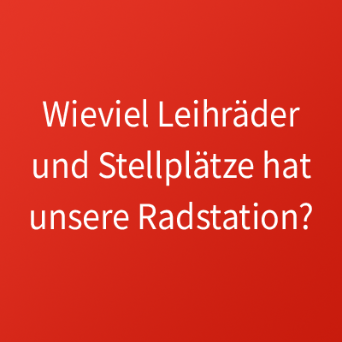 Leihräder und Stellplätze